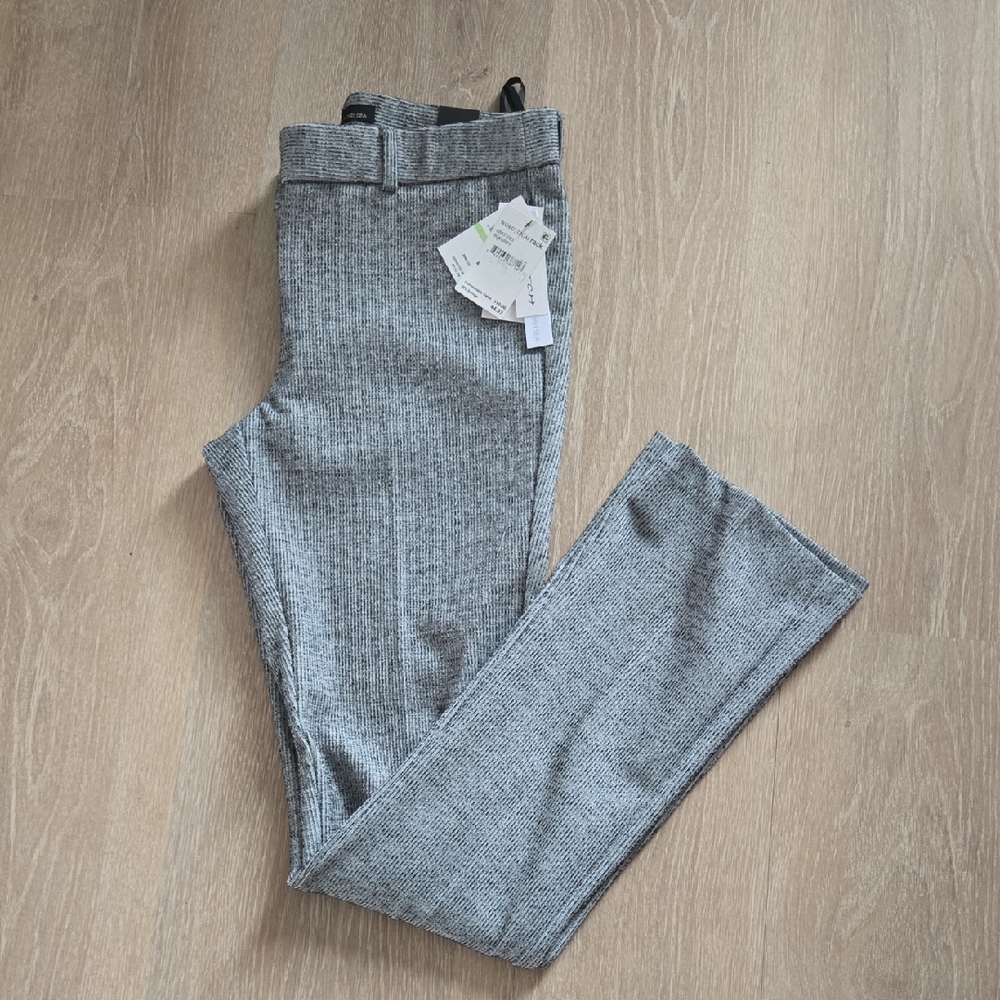 Gray Ribbed Pants